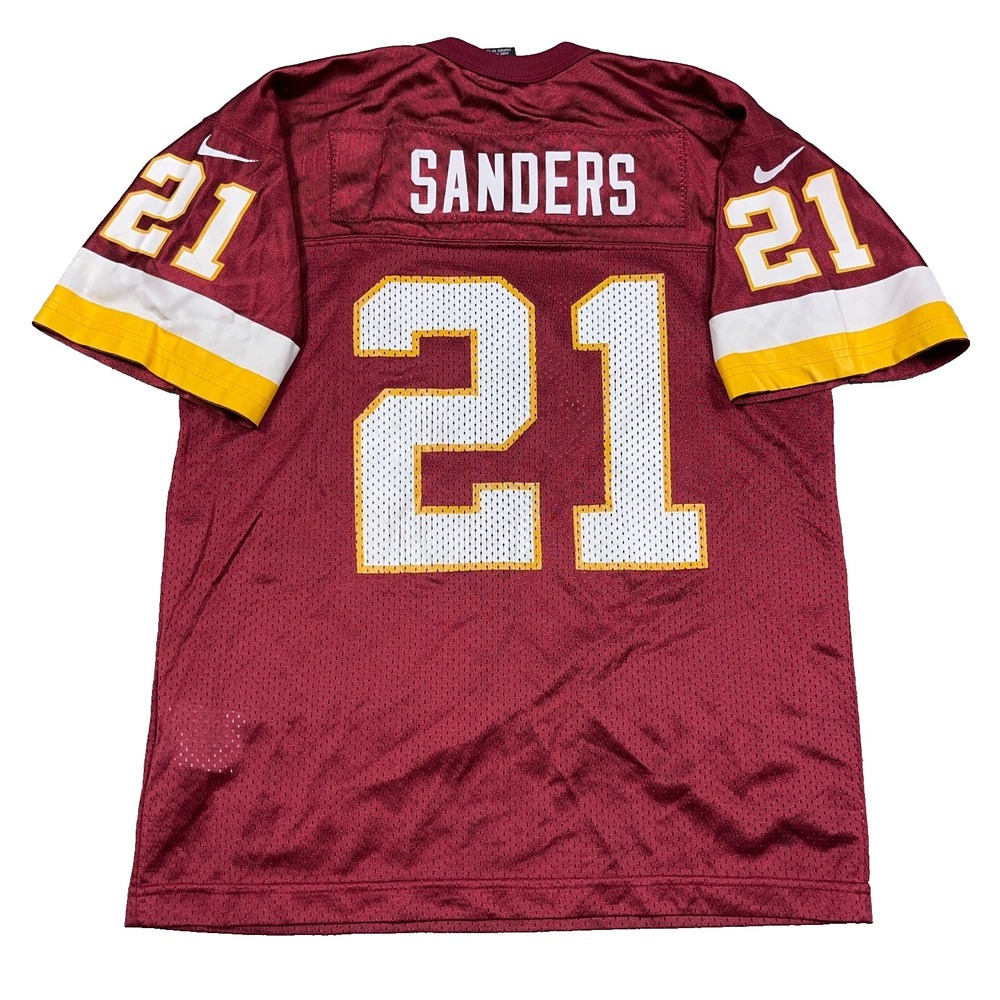 Vintage Washington Redskins Deion Sanders Jersey Youth Medium Nike Maroon Y2K *